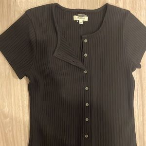 Madewell knot button front dress
